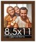 Photo Size Simple Brown Picture Frame - UV Acrylic, Foam Board Backing, Hanging Hardware